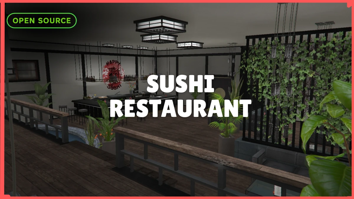 Happy Tokyo Sushi Restaurant MLO FiveM | Luxury Japanese Restaurant | Open Source